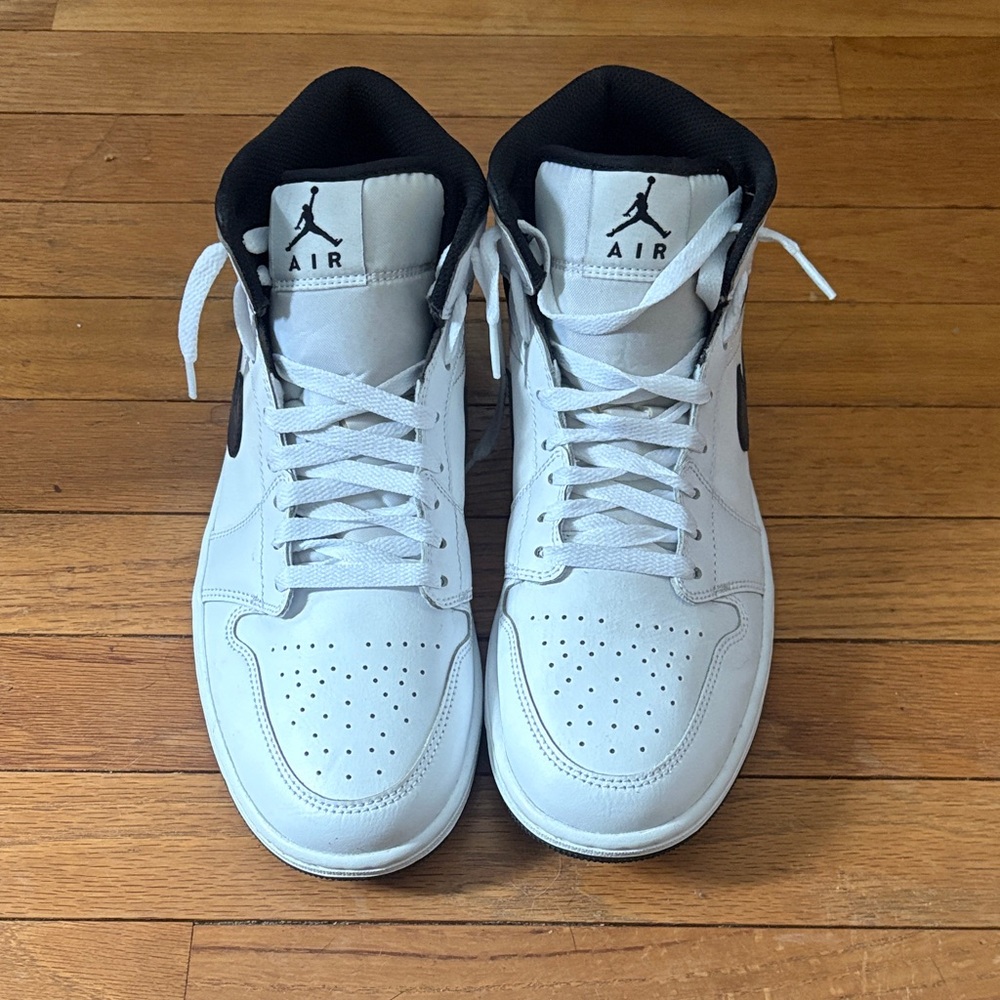Jordan Woman’s White and Black High-Top Sneakers (NEVER WORN!!)
